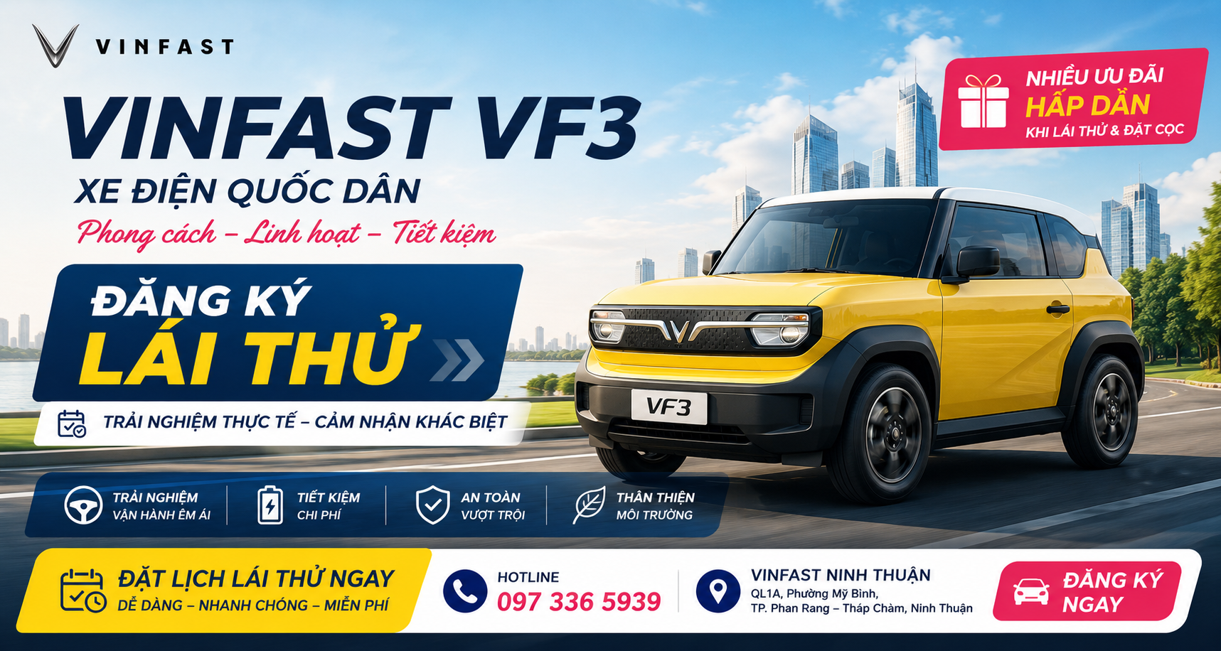 Đăng ký lái thử VF 3 ngay tại đây