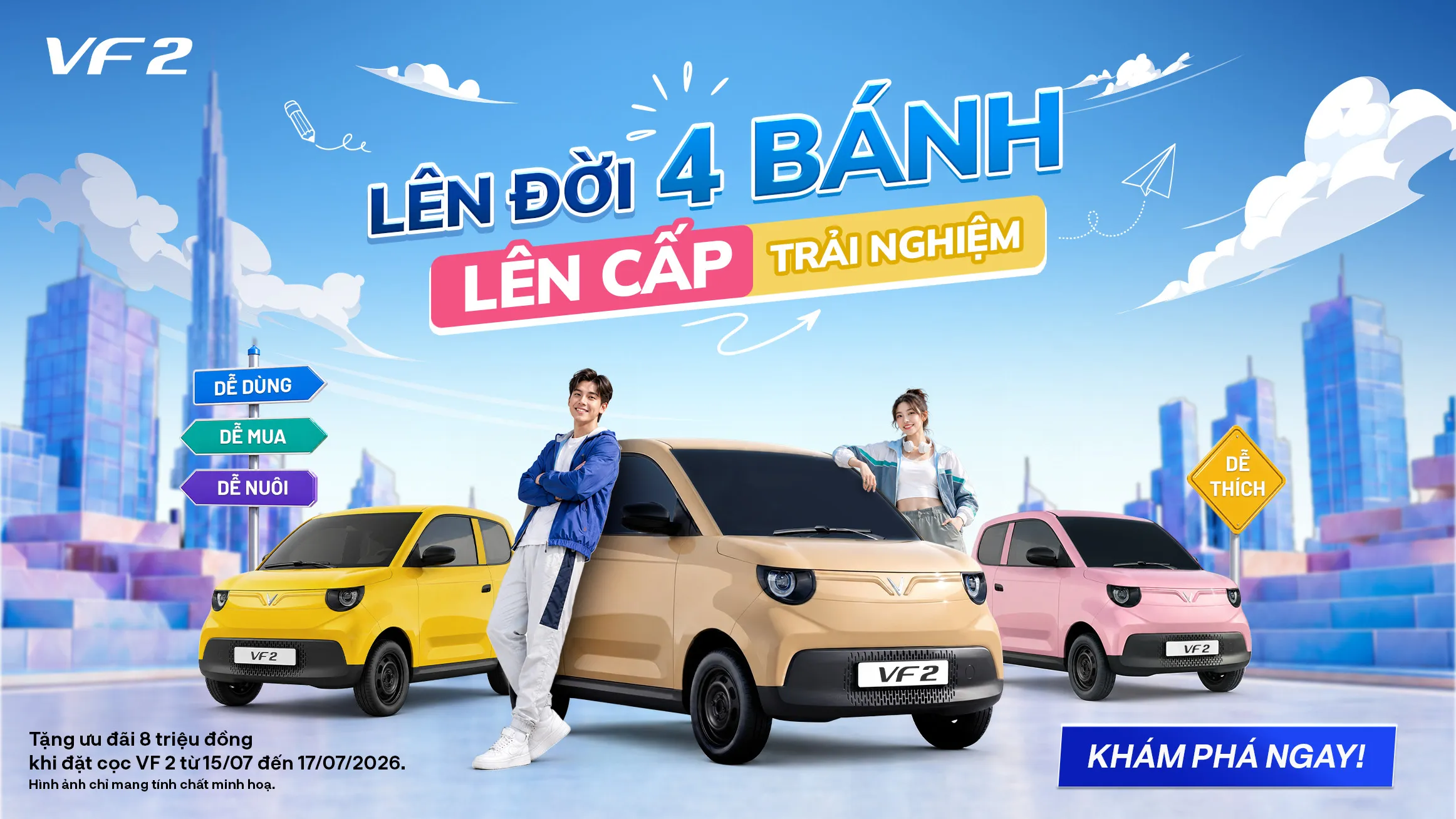 VinFast VF 2 - lên đời 4 bánh dễ dàng